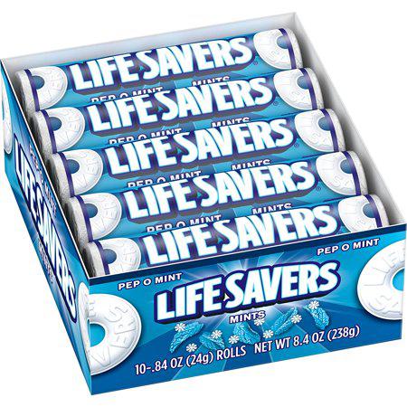 Life Savers Pep-O-Mint Rolls 20 Count 0.84 ounce