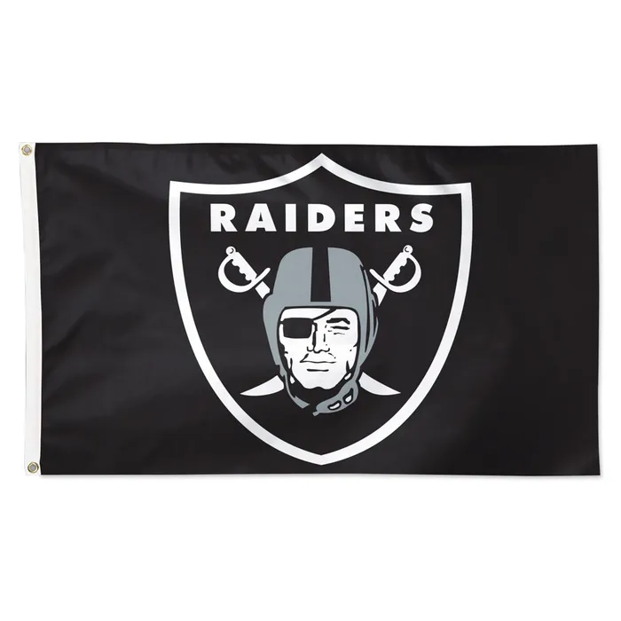 Las Vegas Raiders Black Primary Logo Flag 3x5'