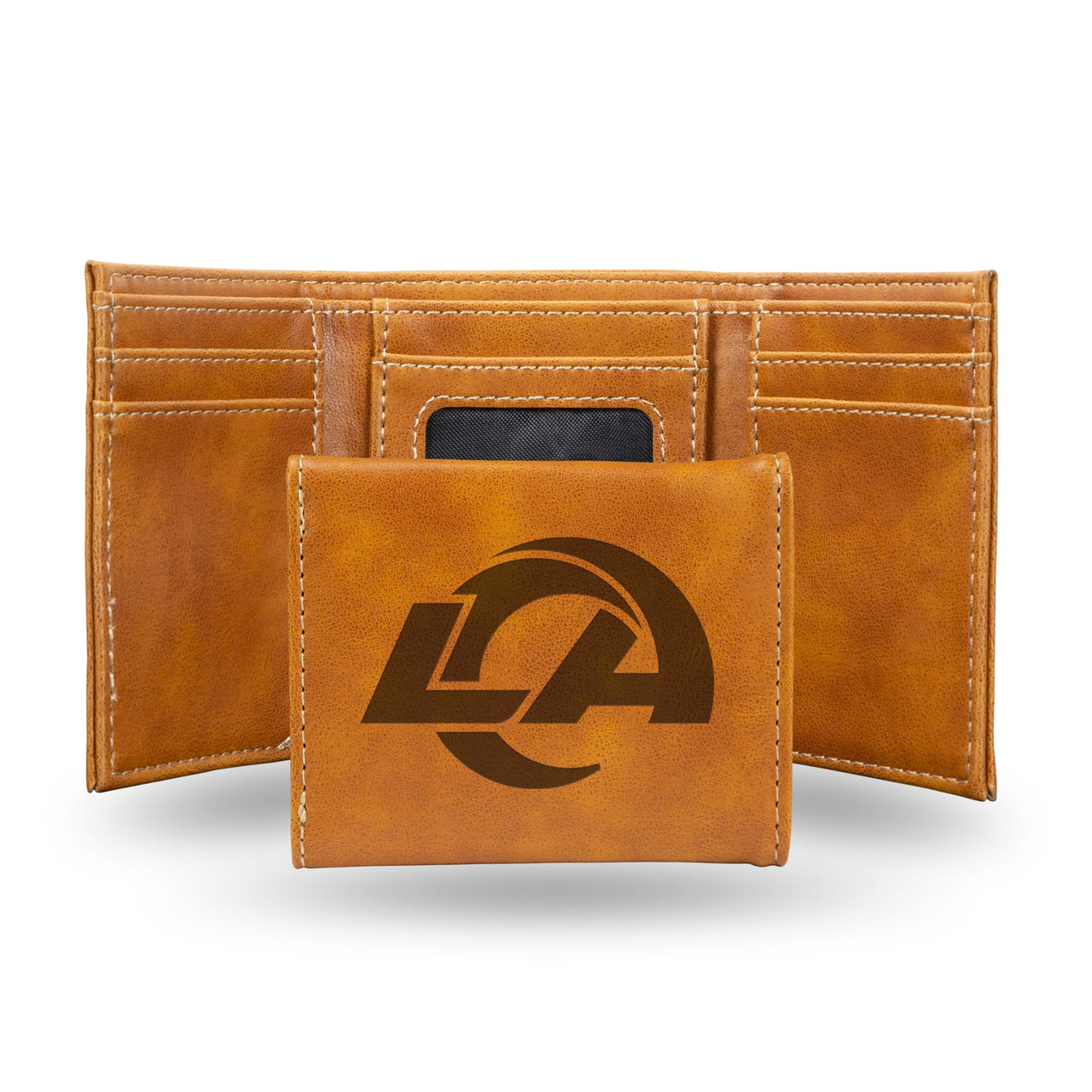 Los Angeles Rams Laser Engraved Trifold Leather Wallet
