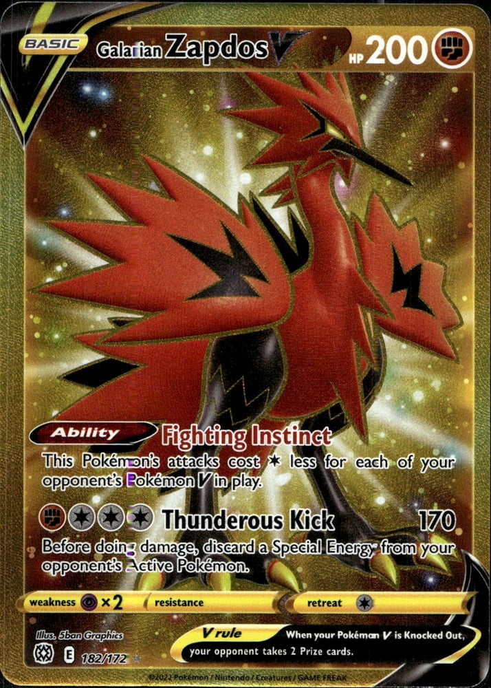 Galarian Zapdos V - SWSH9 182/172