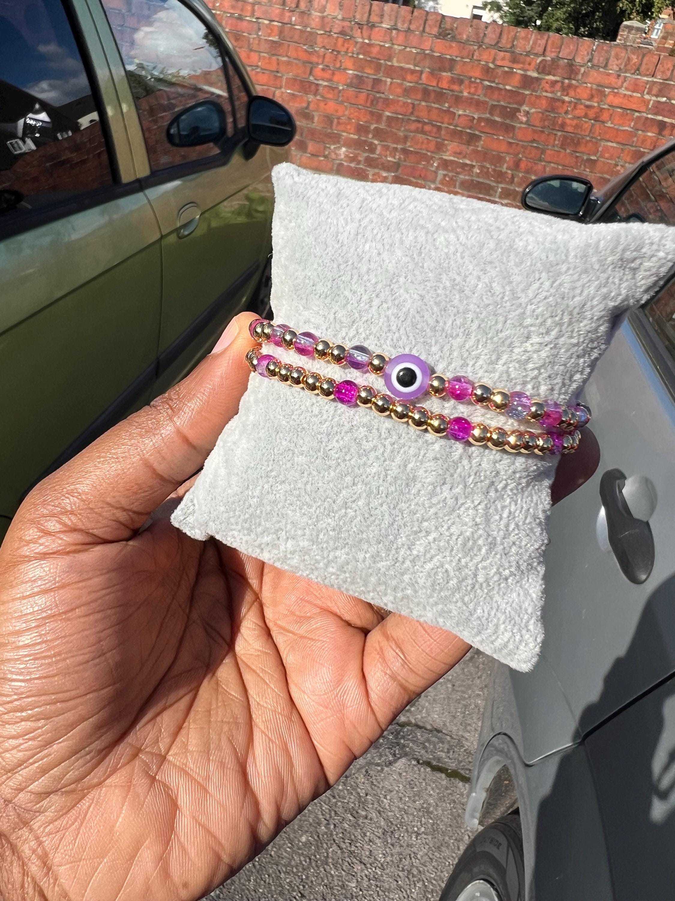 Evil Eye Beaded Bracelet: Dainty Stacking Jewelry, mother’s Day gift, Birthday Gifts view 5