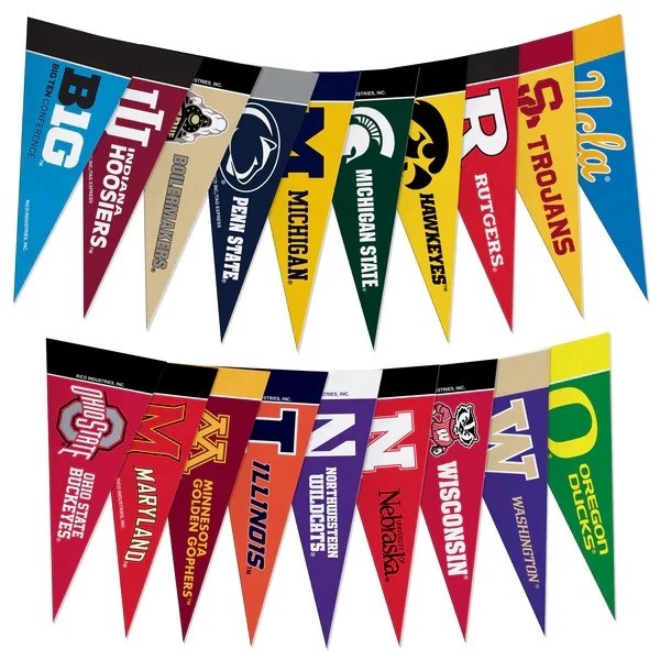 Official Big 10 Football Mini Pennant Set