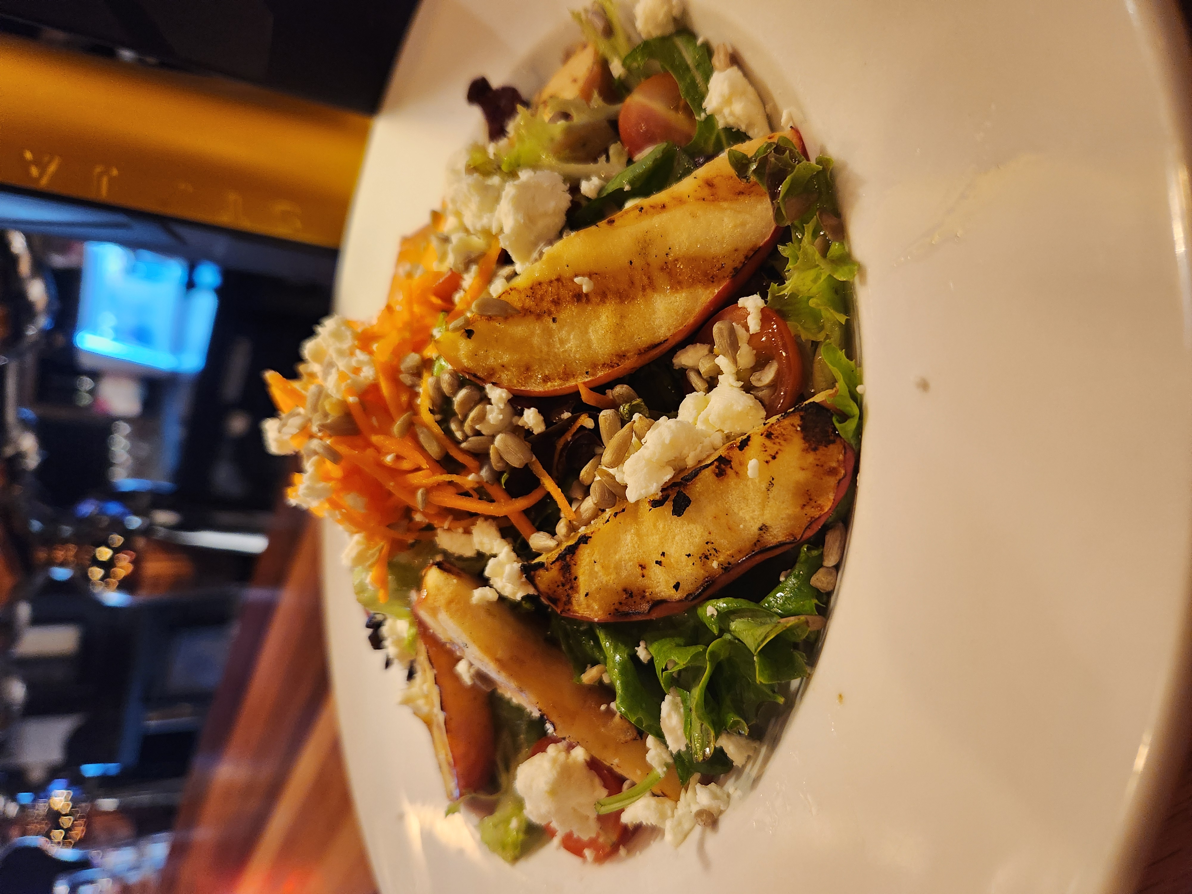 Grilled Apple & Goat Cheese Salad