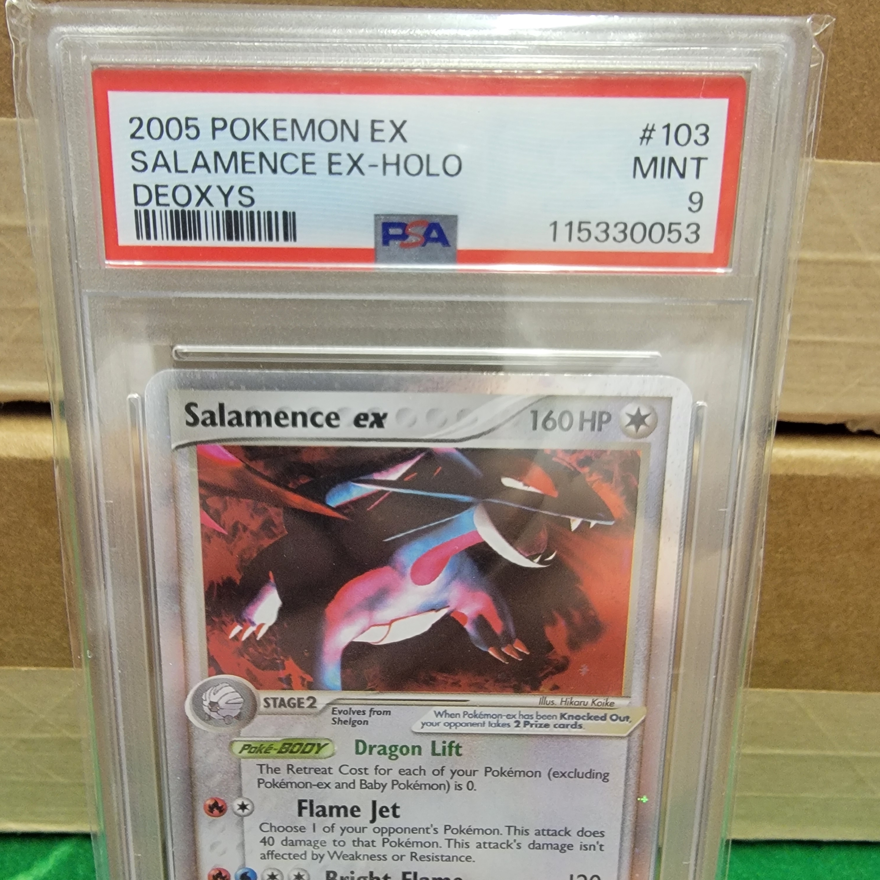 PSA 9 Salamence EX Holo Graded Card