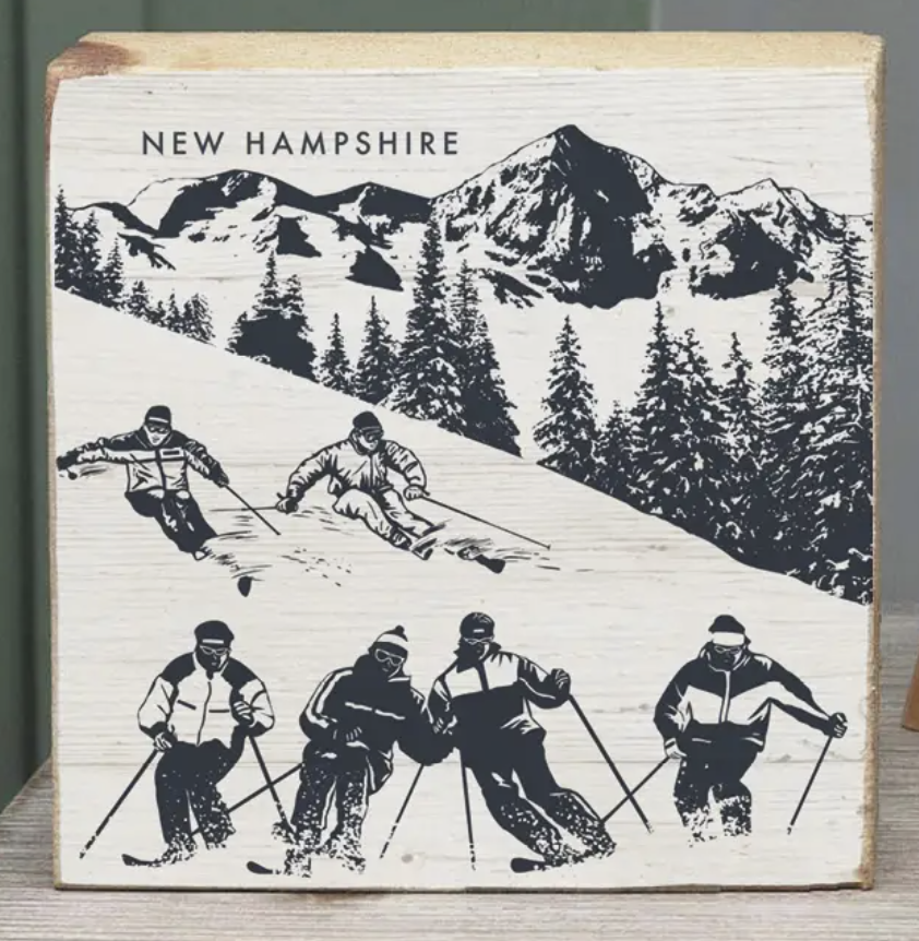 Ski Run Wooden Magnet