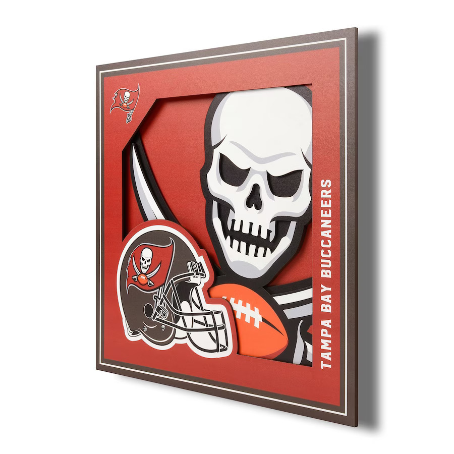 Tampa Bay Buccaneers 3D Wall Art 12x12"