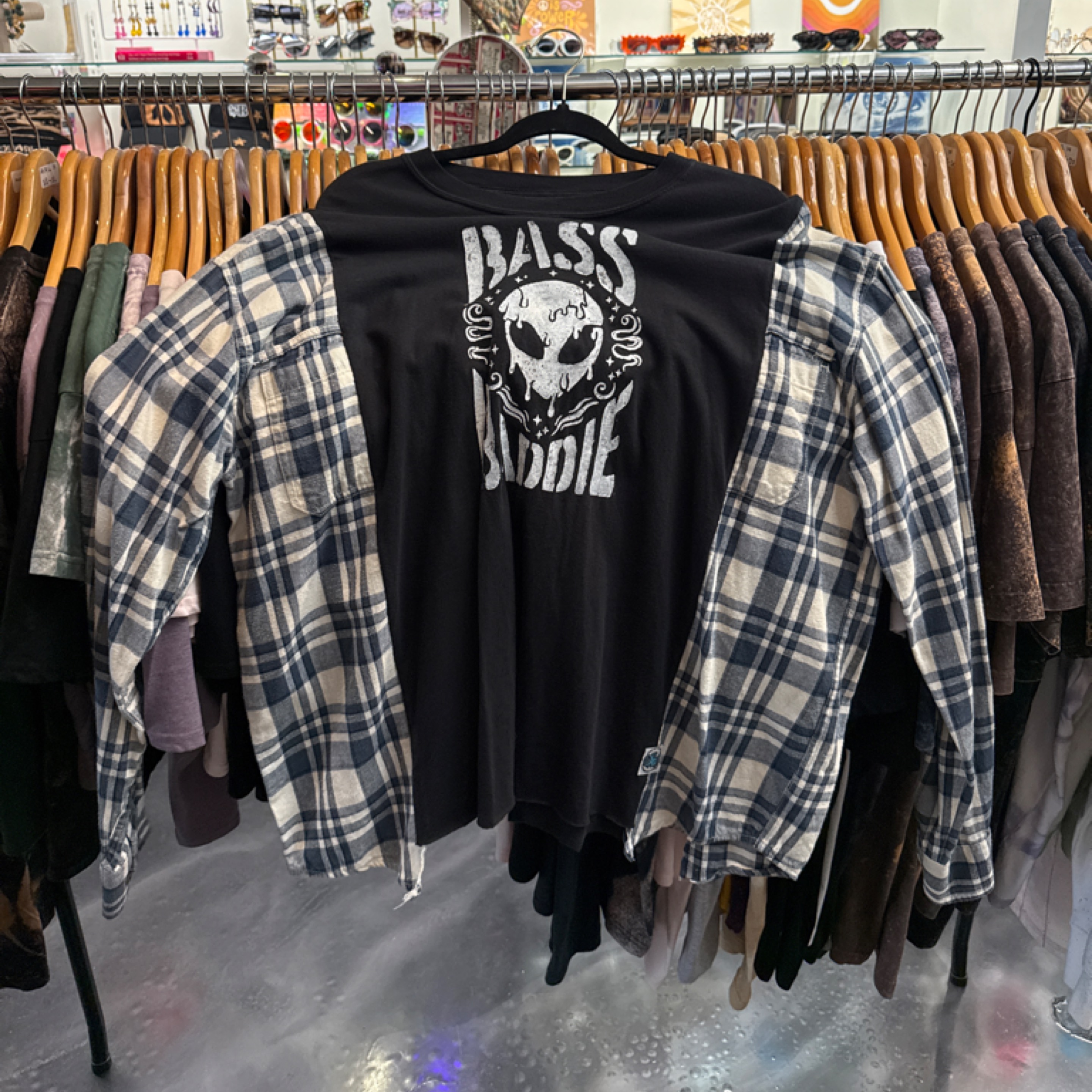 Bass Baddie #12/17 whiteblue flannel Ascension Society