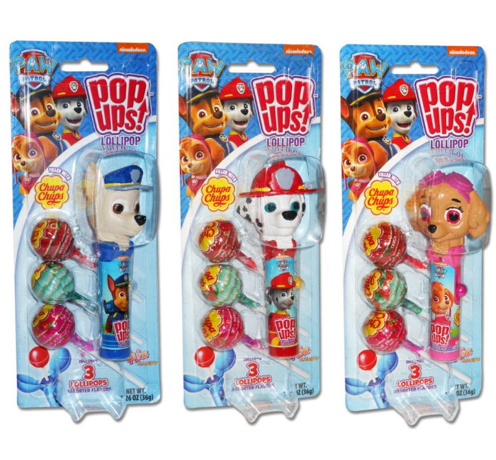 Flix Chupa Chup Paw Patrol Pop Ups Lollipop 6 ct Tray