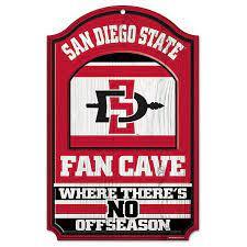 San Diego State Aztecs Wood Fan Cave Sign