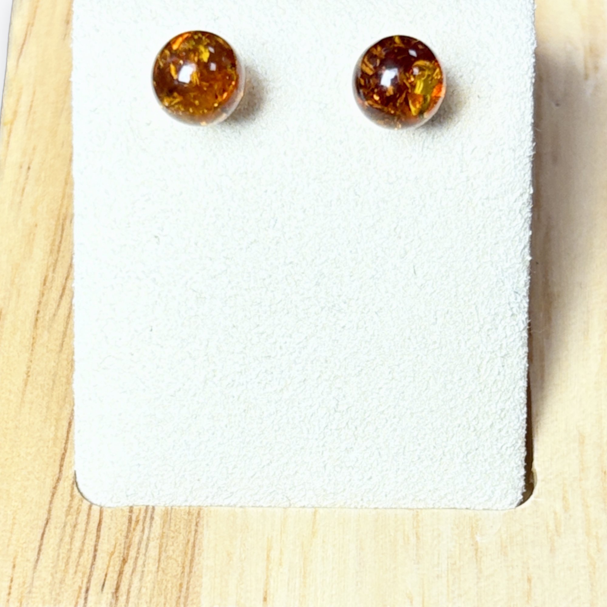 Boucle d'oreilles Ambre à puce - Argent 925 — stock Valence