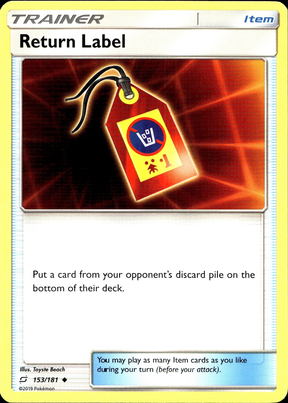 Return Label - SM9 153