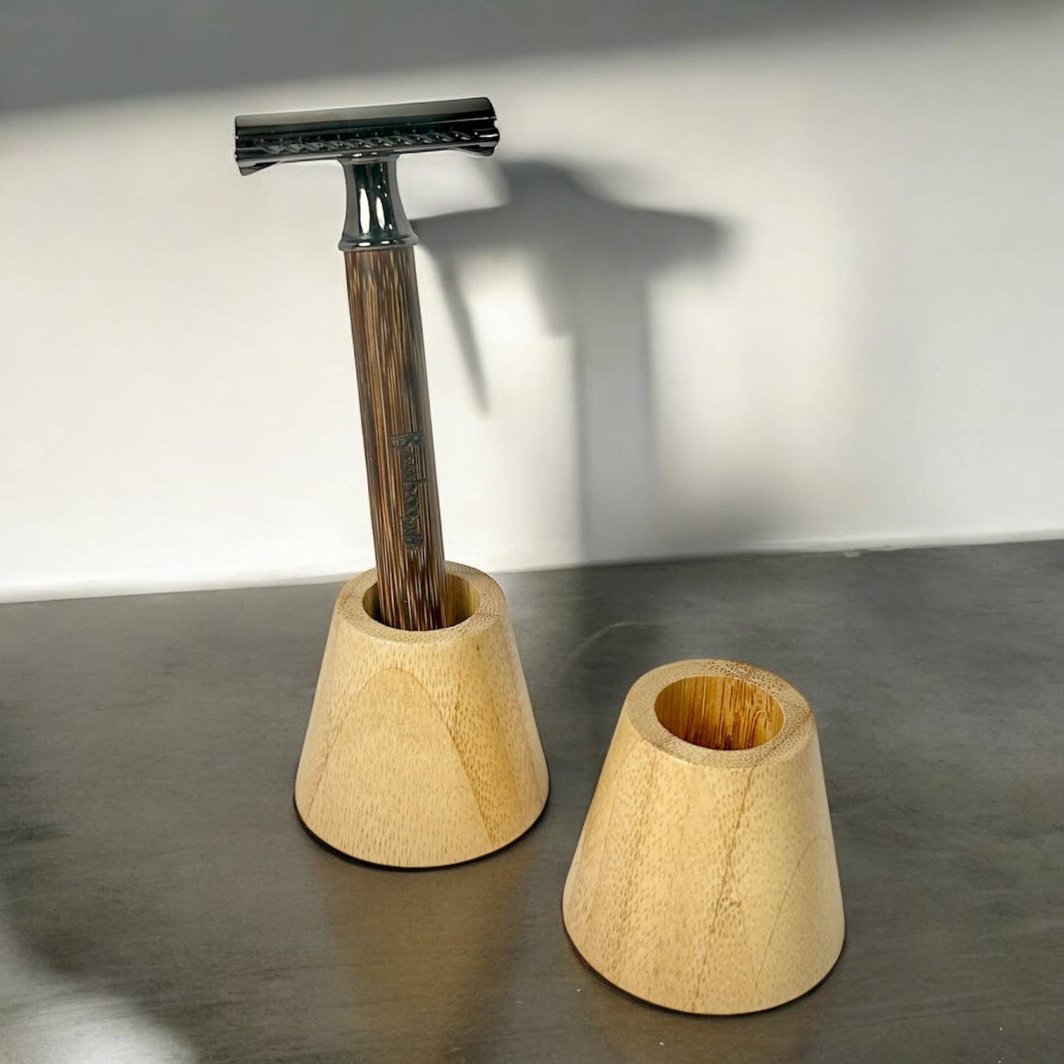 Bamboo Razor Holder Stand