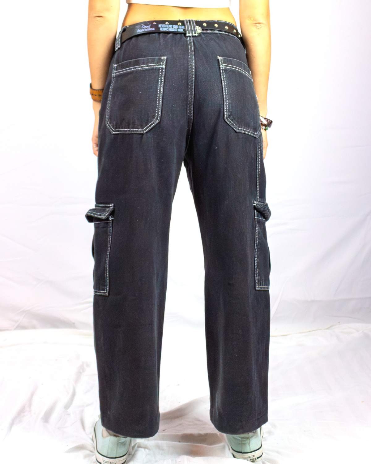 Black Cargo Jean Pant