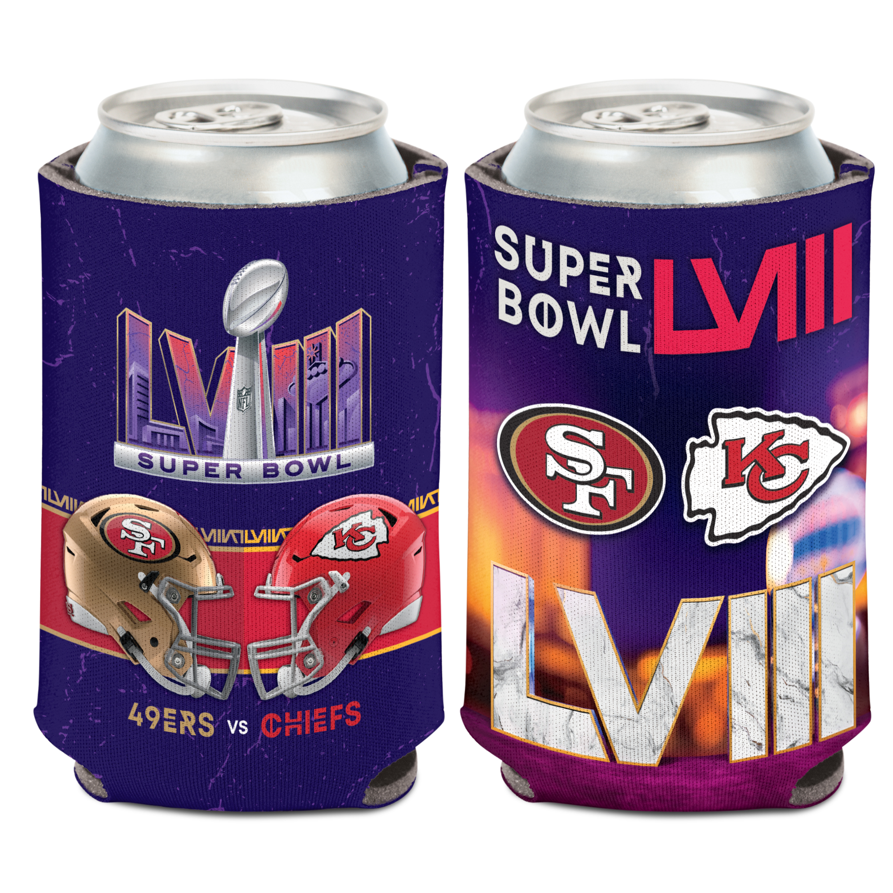 Kansas City Chiefs Vs San Francisco 49ers Super Bowl LVIII Dueling Can Cooler