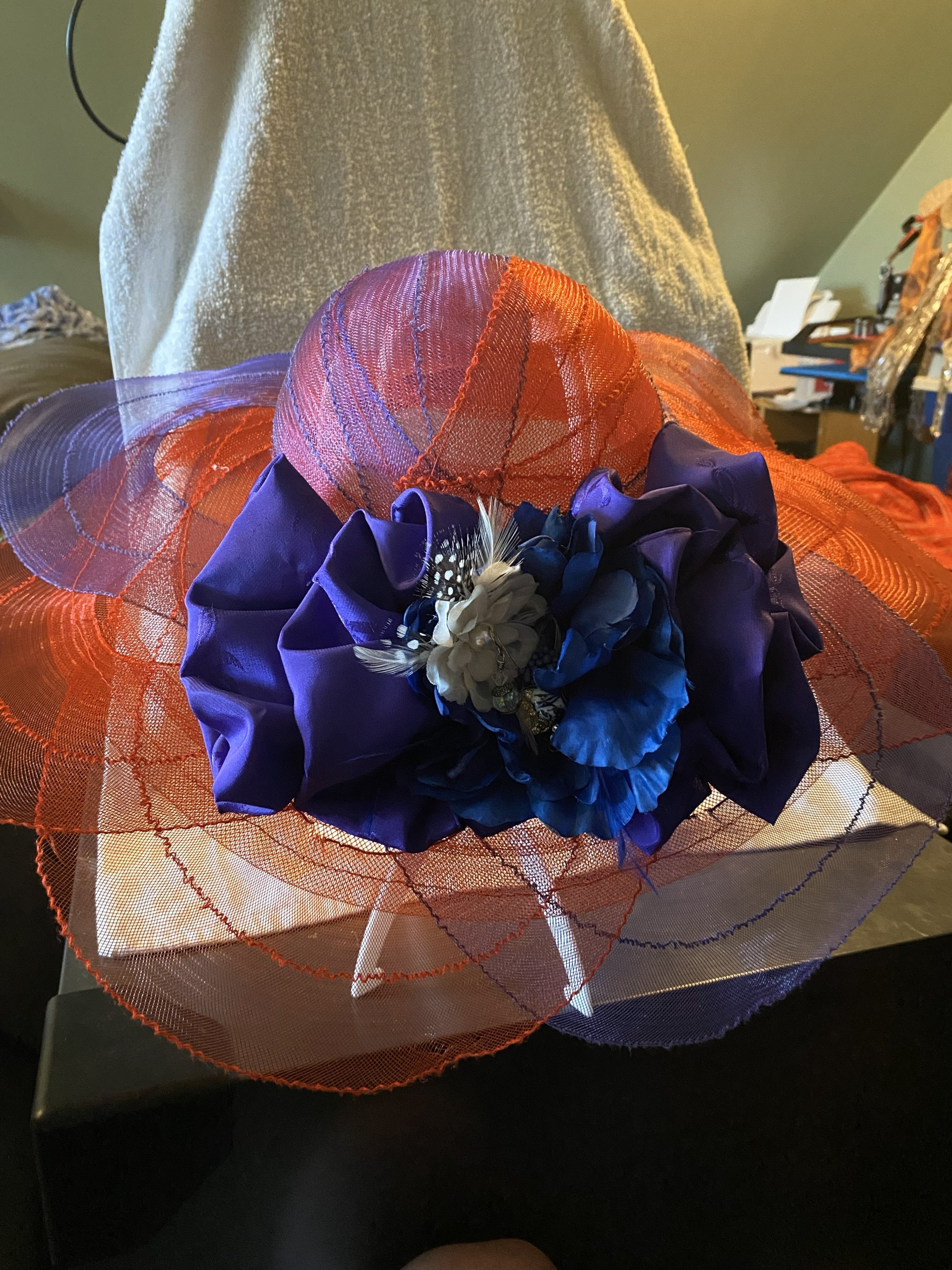 Purple Flowers Bonnet