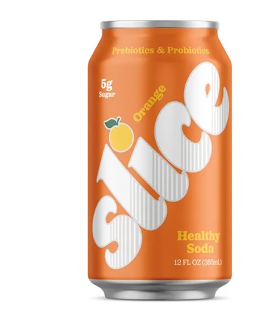 SLICE Orange Healthy Soda, with Prebiotics and Probiotics