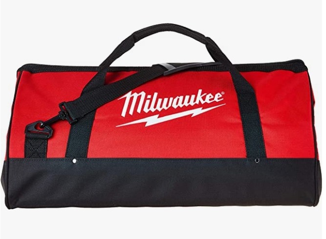 Milwaukee Heavy Duty 23 x 12 x 12 Inch Canvas Tool Bag w/ Shoulder Strap and 6 Interior Pockets