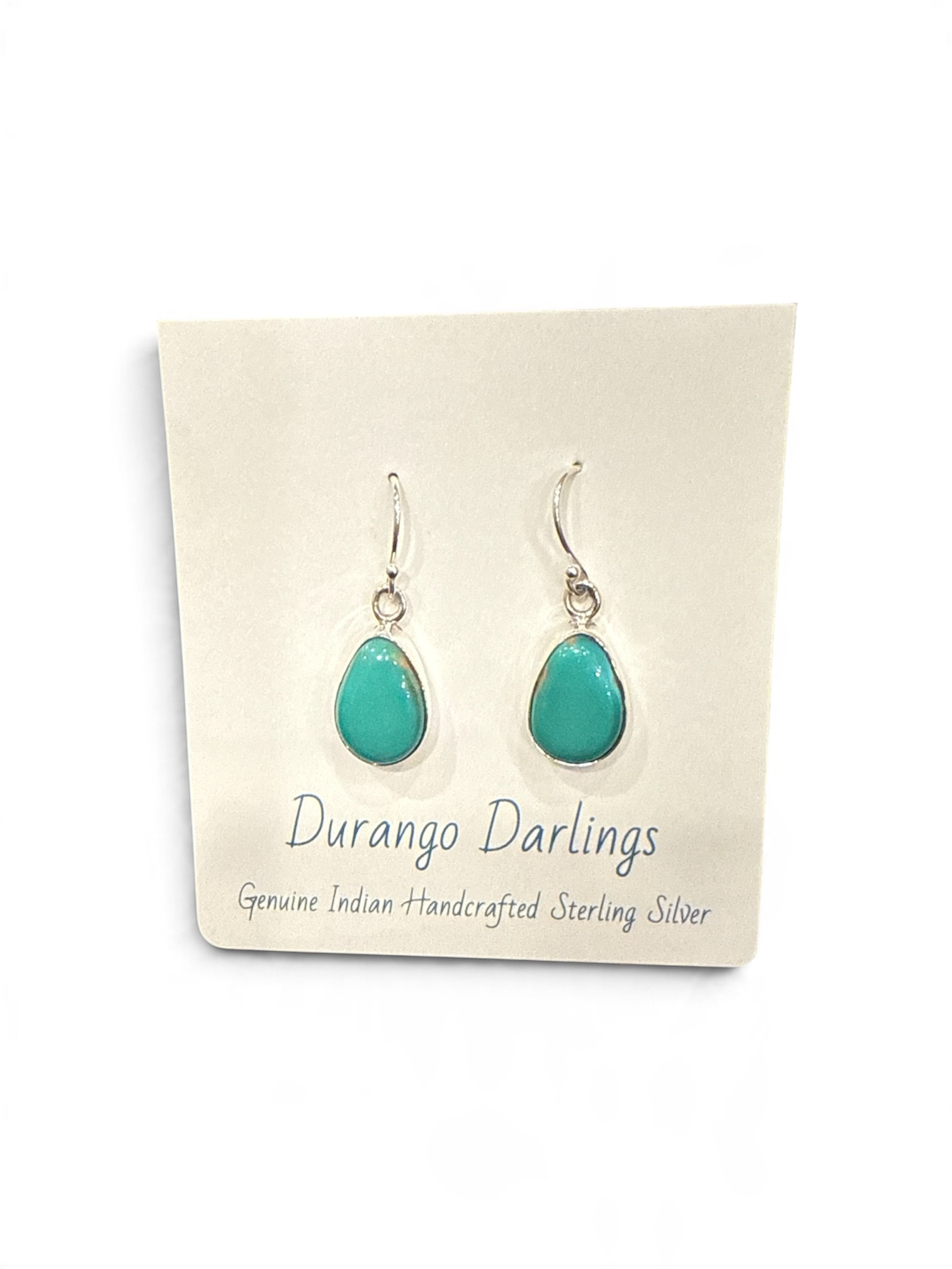 Durango Darlings - Small Turquoise Oval Dangle Earrings