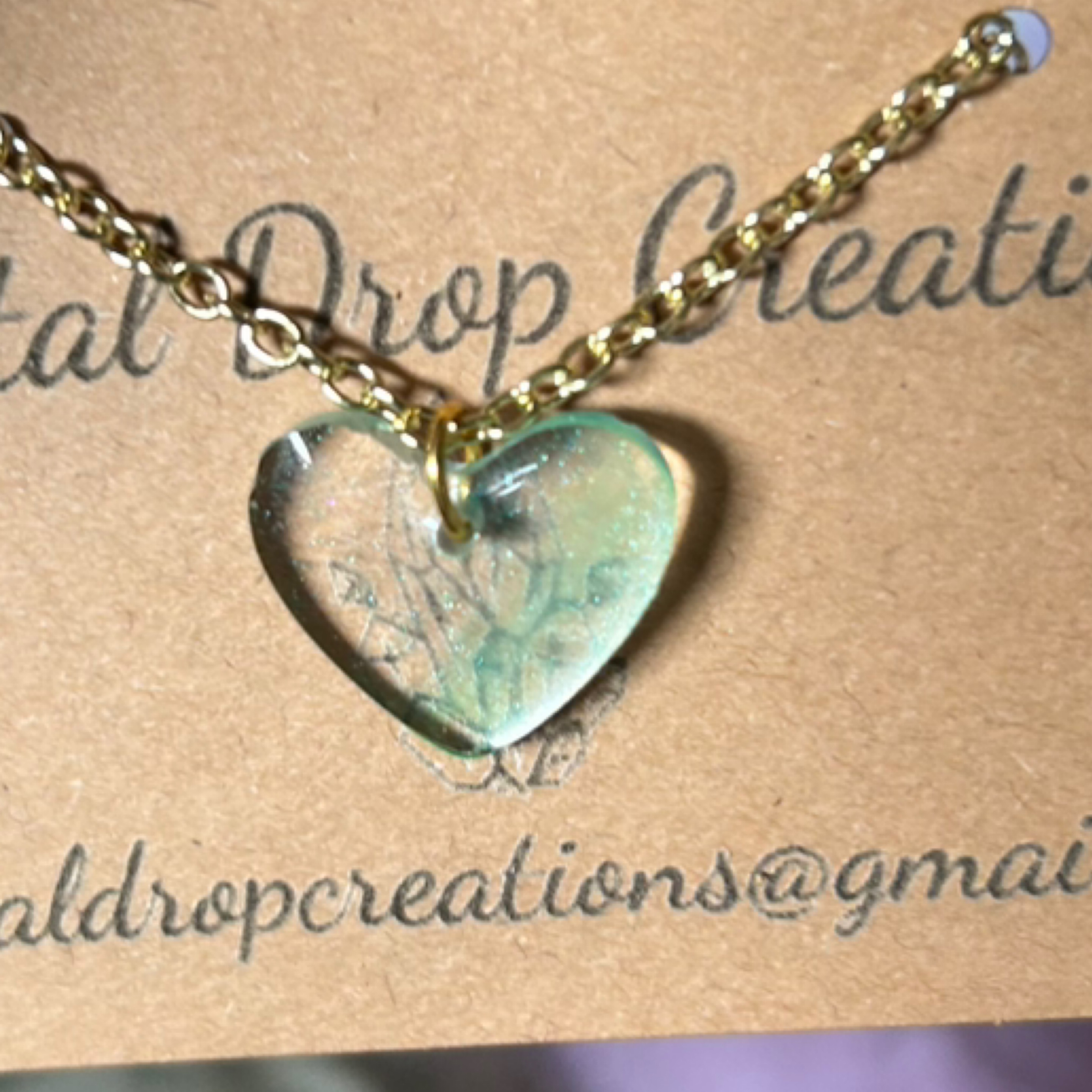 Heart necklace pink  product image