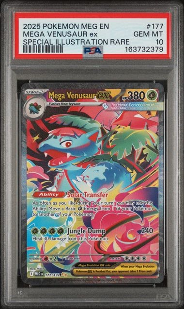 2025 POKEMON MEG EN-MEGA EVOLUTION #177 MEGA VENUSAUR ex SPECIAL ILLUSTRATION RARE