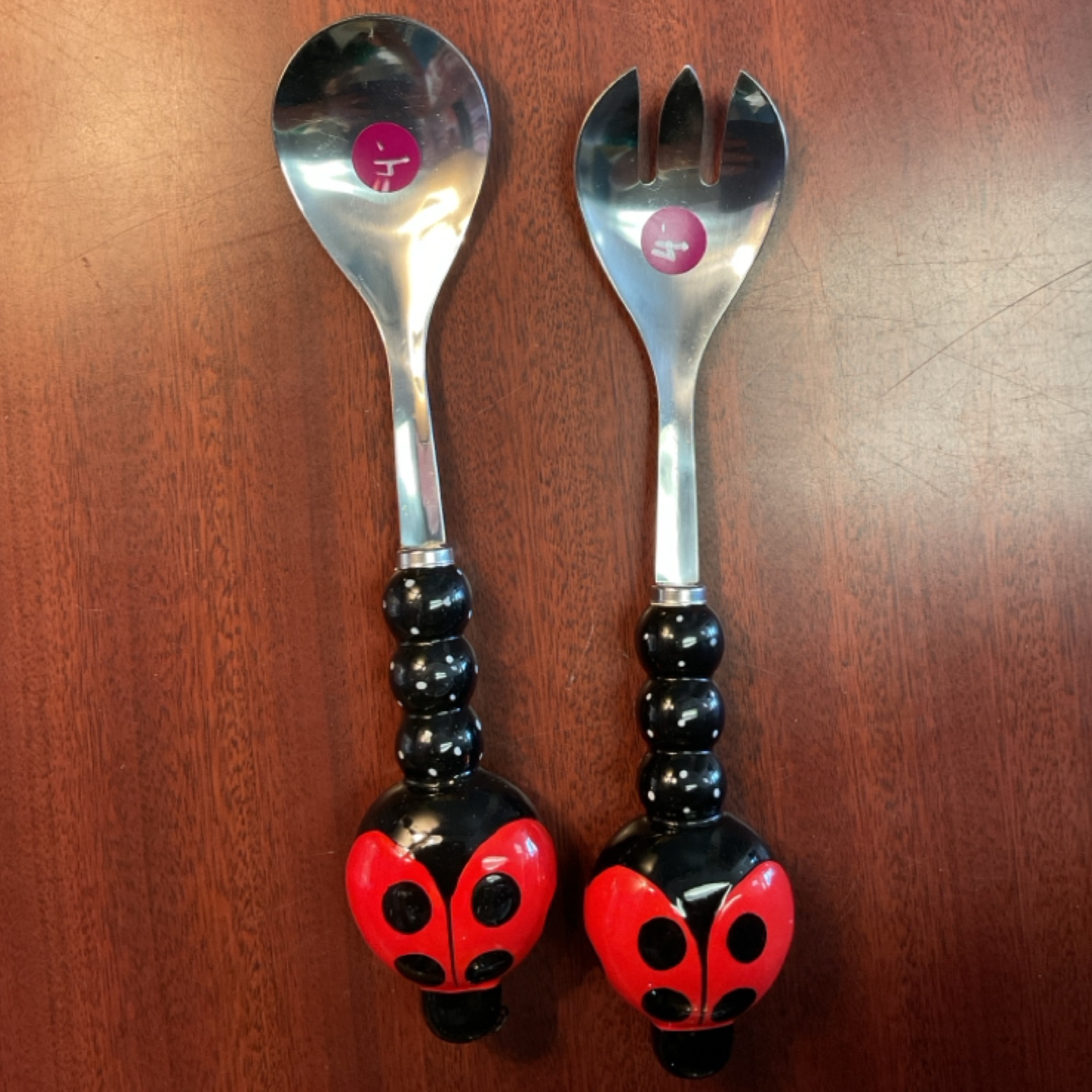 Lady Bug Salad Utensils