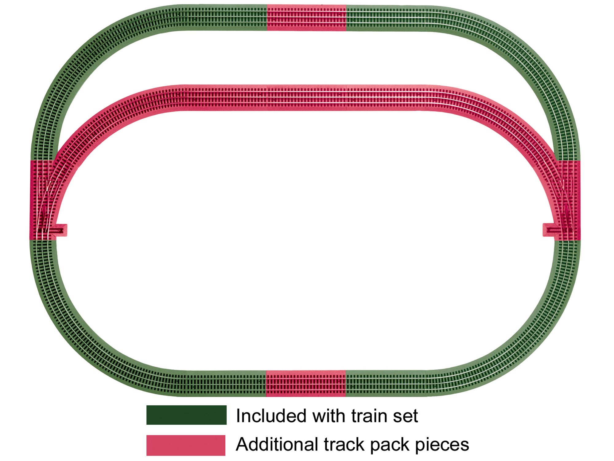 Lionel FasTrack Outer Passing Loop Add on Pack 12031 O Scale