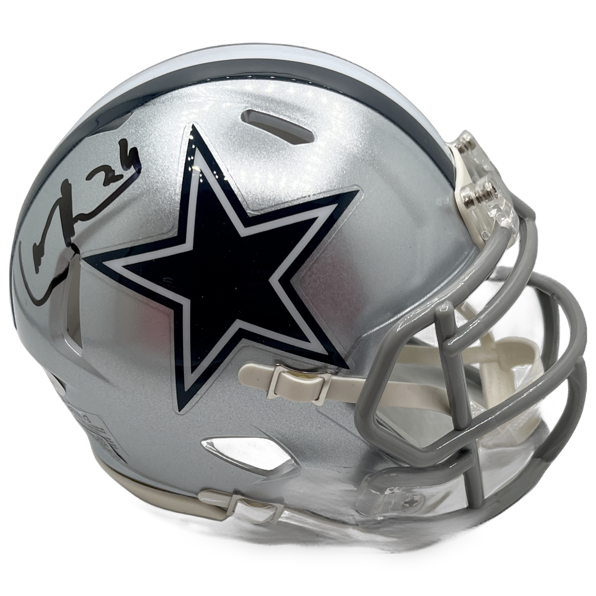 Dallas Cowboys Larry Brown #24 Autographed Speed Mini Helmet - JSA