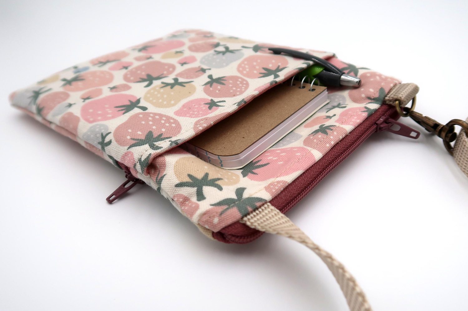 Small Crossbody Bag – Japanese Strawberries, photo 3 of 6