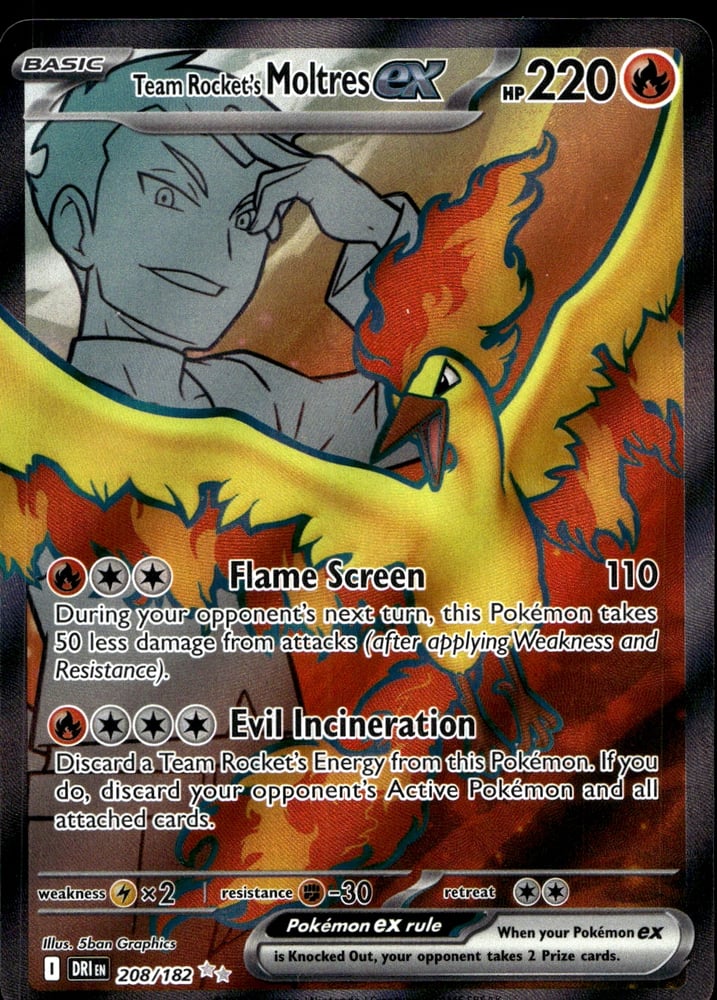 Team Rocket's Moltres ex - SV10 208/182