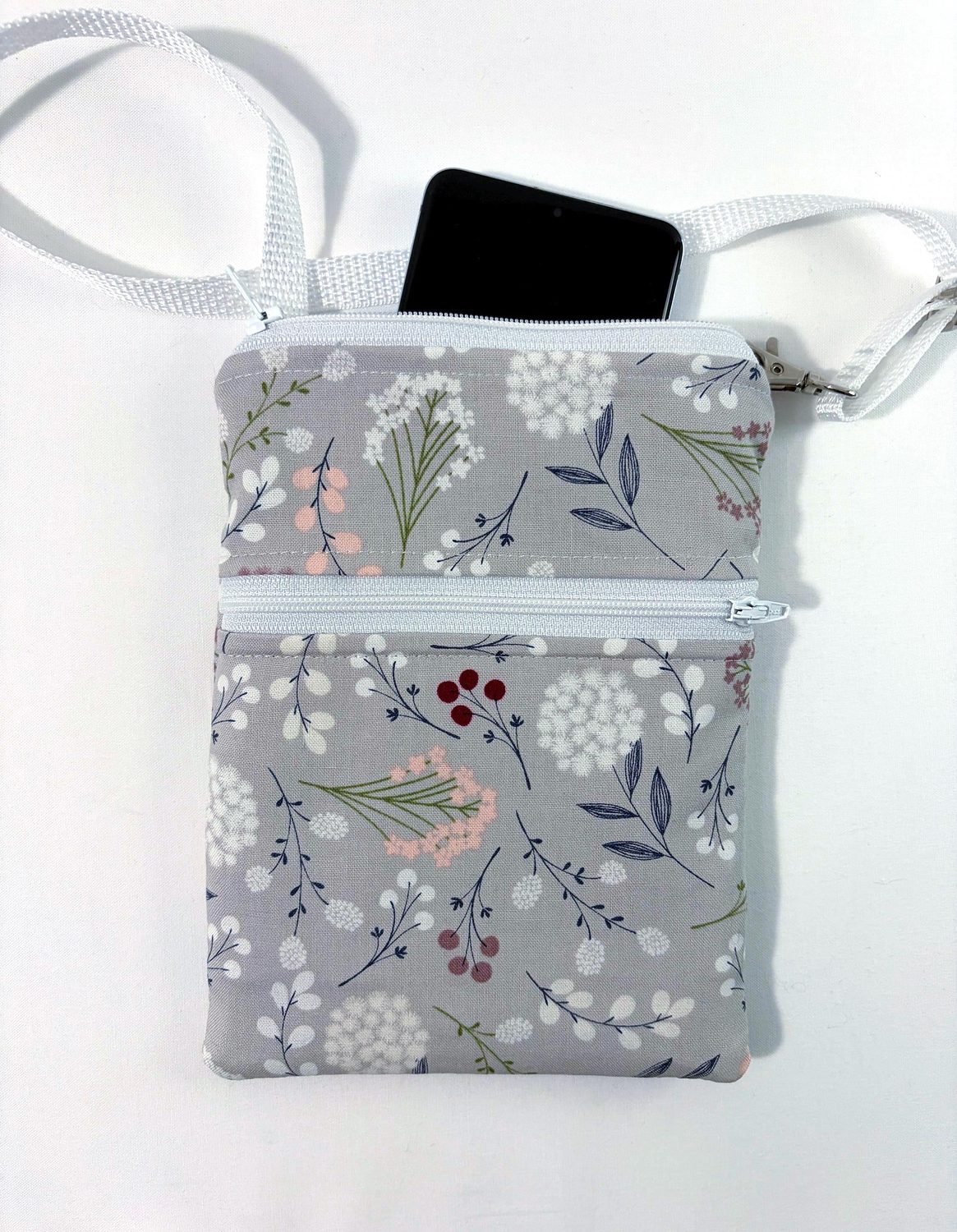 Small Crossbody Bag – Dandelions on Gray, photo 6 of 7