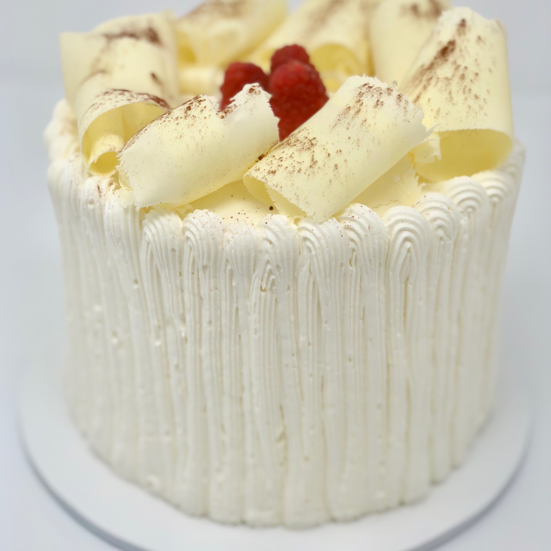 White Chocolate Raspberry Cake