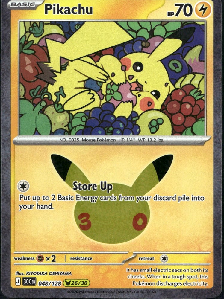 Pikachu - 30TH 48/128
