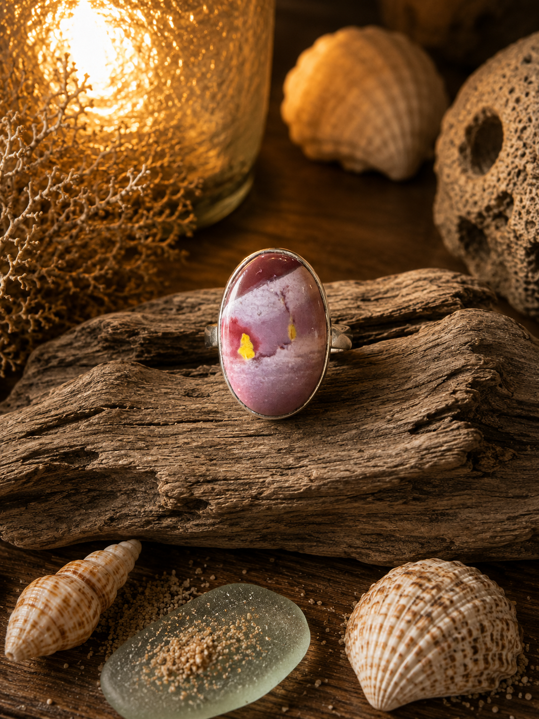 Rose Stone Ring – Size 7