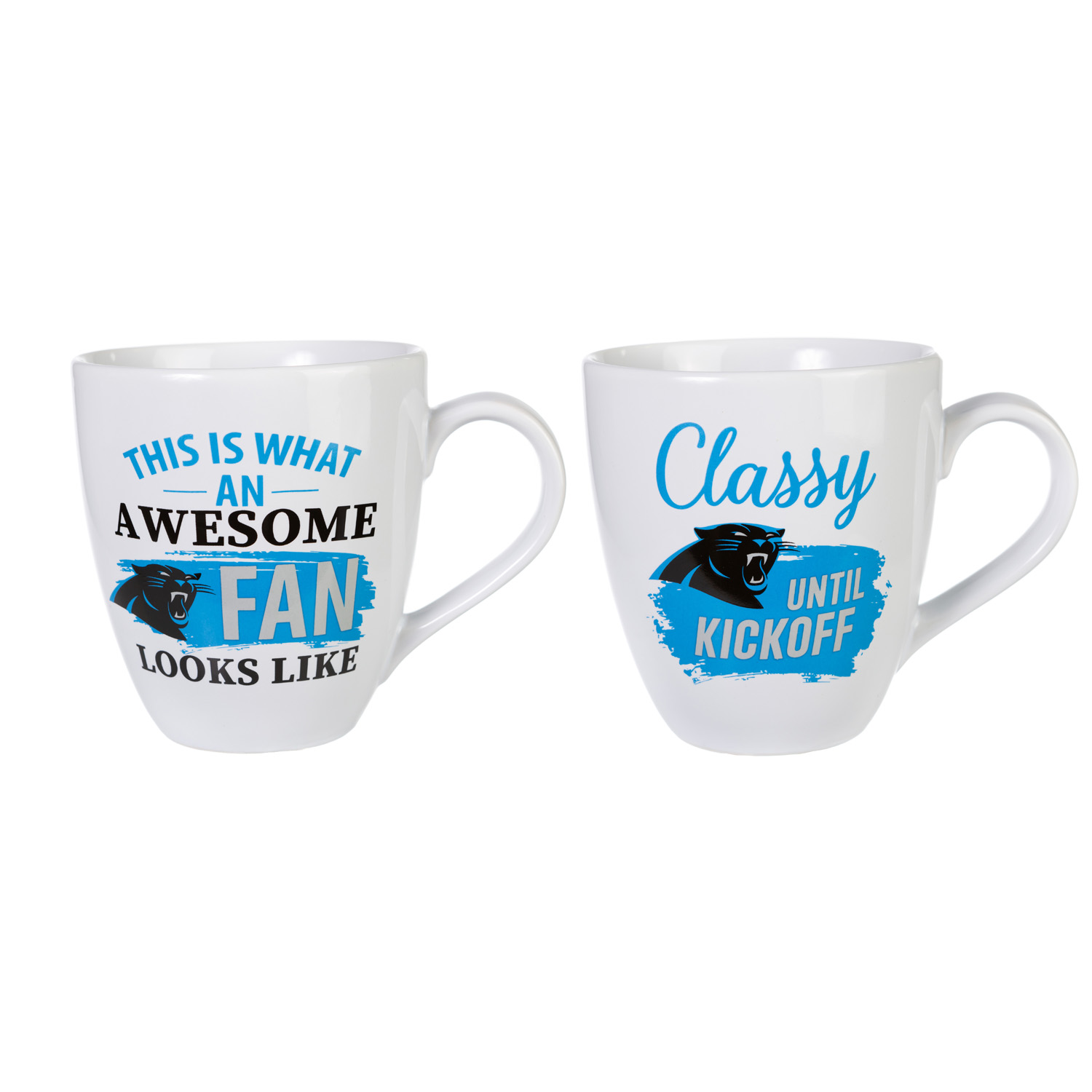 Carolina Panthers Ceramic Coffee Mug Set with Box 17oz Each