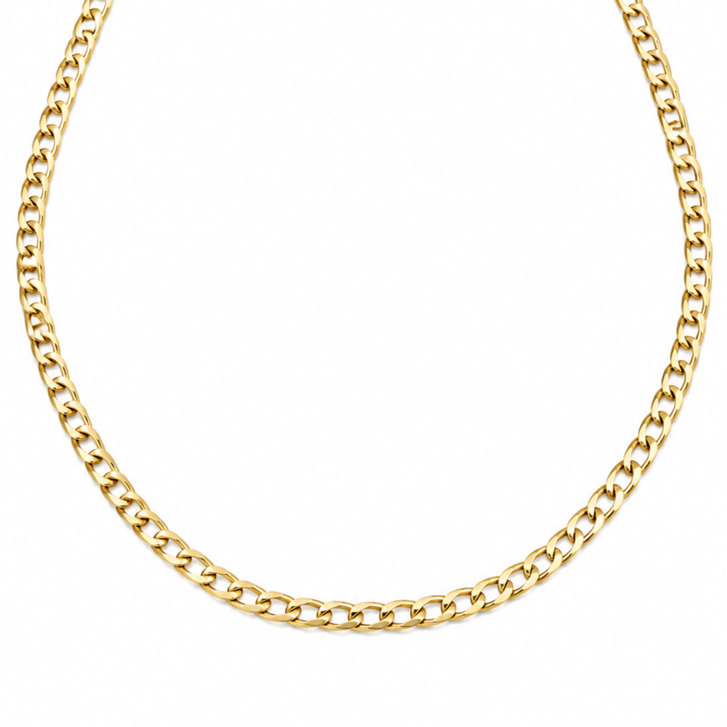 20” Gold Curb Cuban/ 4mm