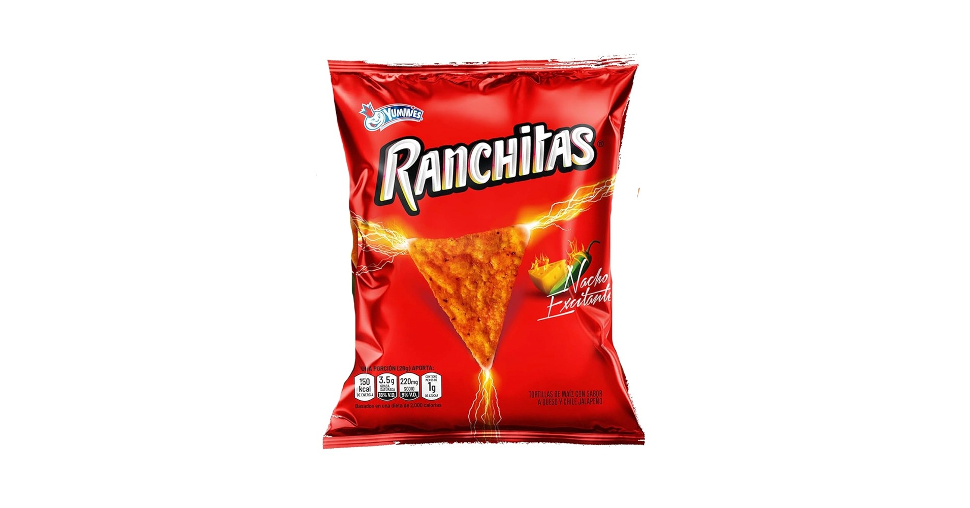 Yummies Ranchitas Tortilla Chips Jalapeno Nacho 5.3 oz 24 ct