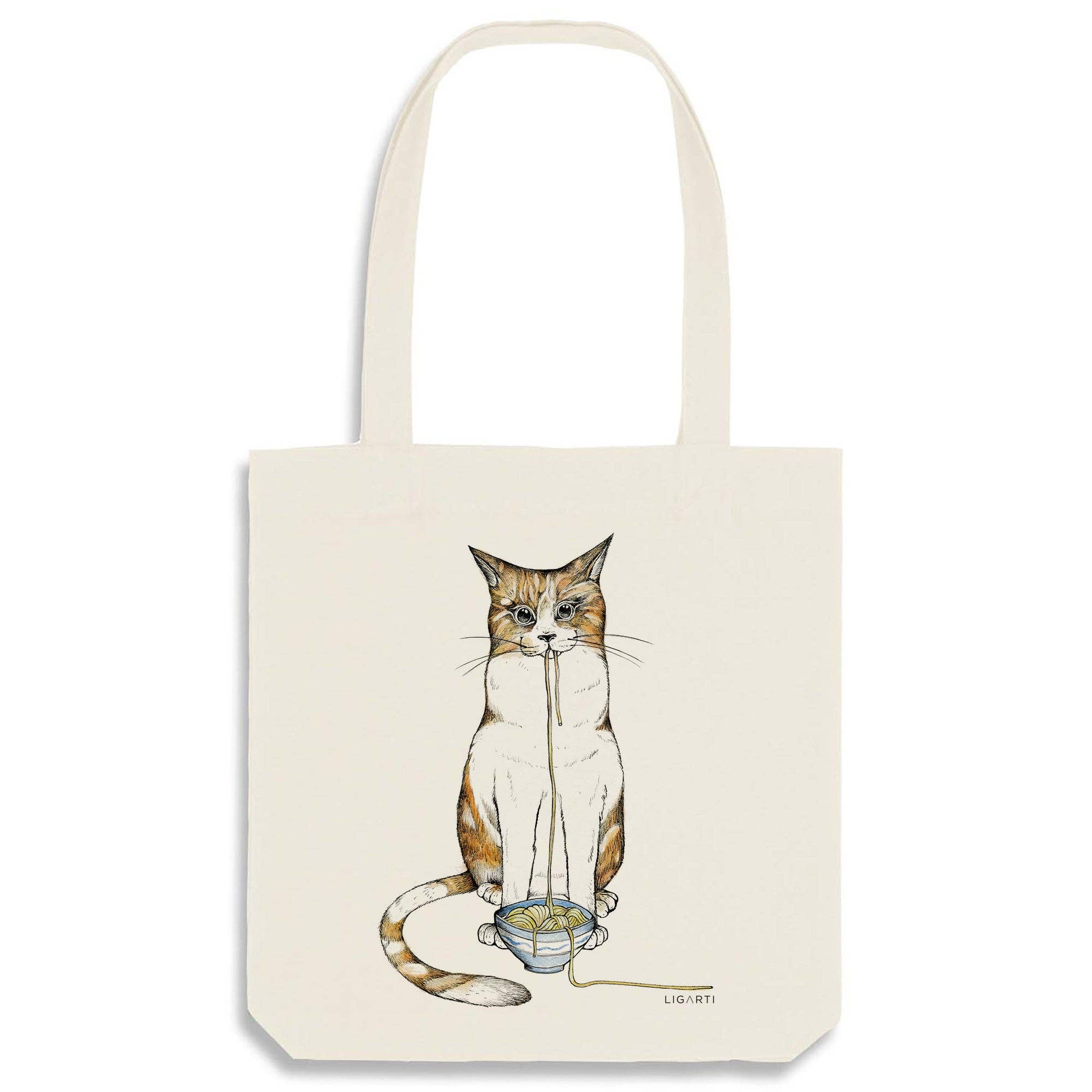 LIGARTI - Jute bag — ramen cat