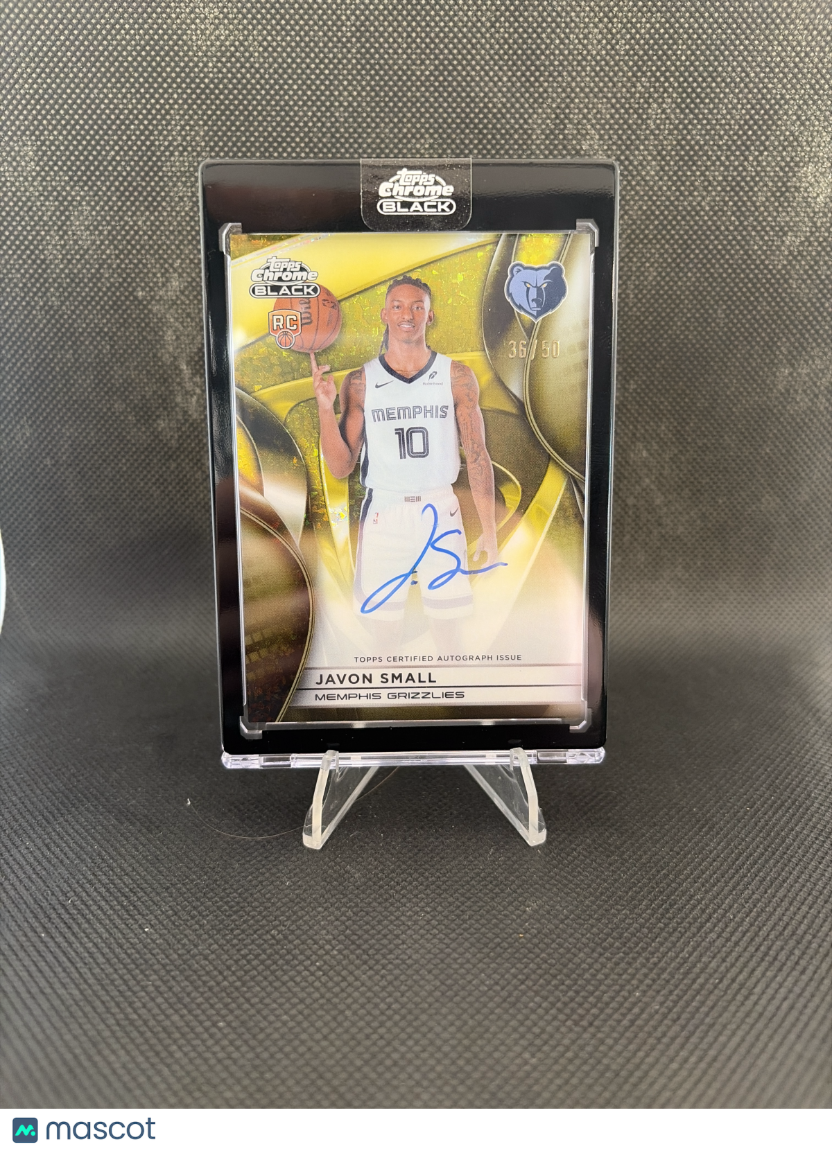 2026 Topps Chrome Black Basketball Javon Small Gold Auto /50
