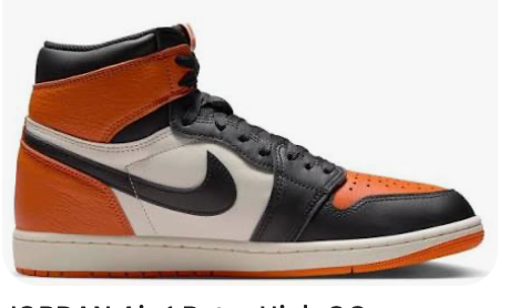 air Jordan 1 retro hight og white black orange 9.5 (new)