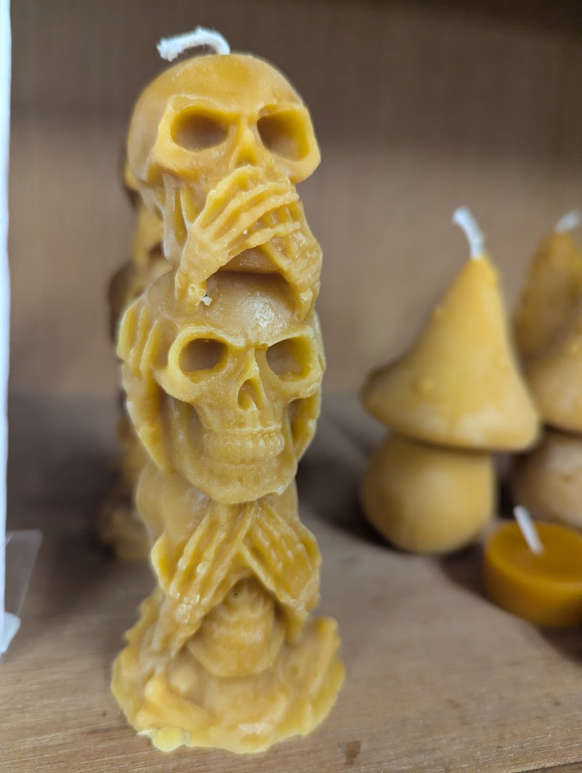 Anarchy Apiaries  |  Honey, Candles, Products - Triple Skull Candles 5oz