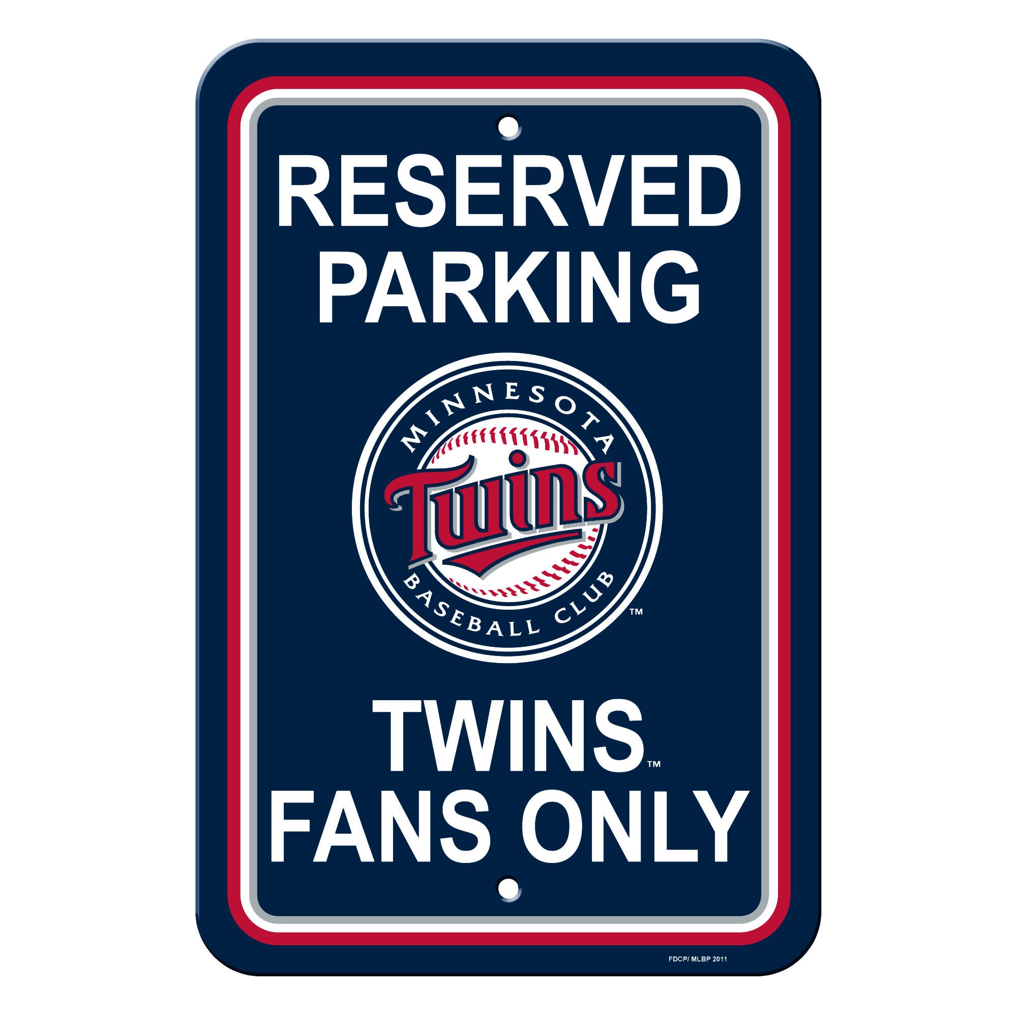 Minnesota Twins Sign Reserved Parking Sign 12x18"