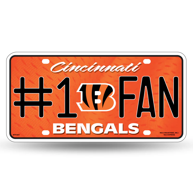 Cincinnati Bengals #1 Fan License Plate