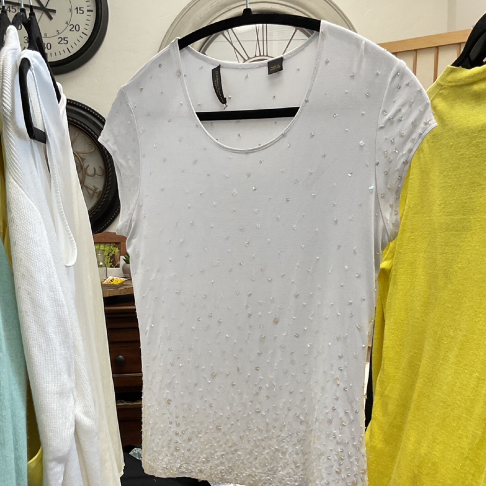 Donna Karan Beaded Shirt