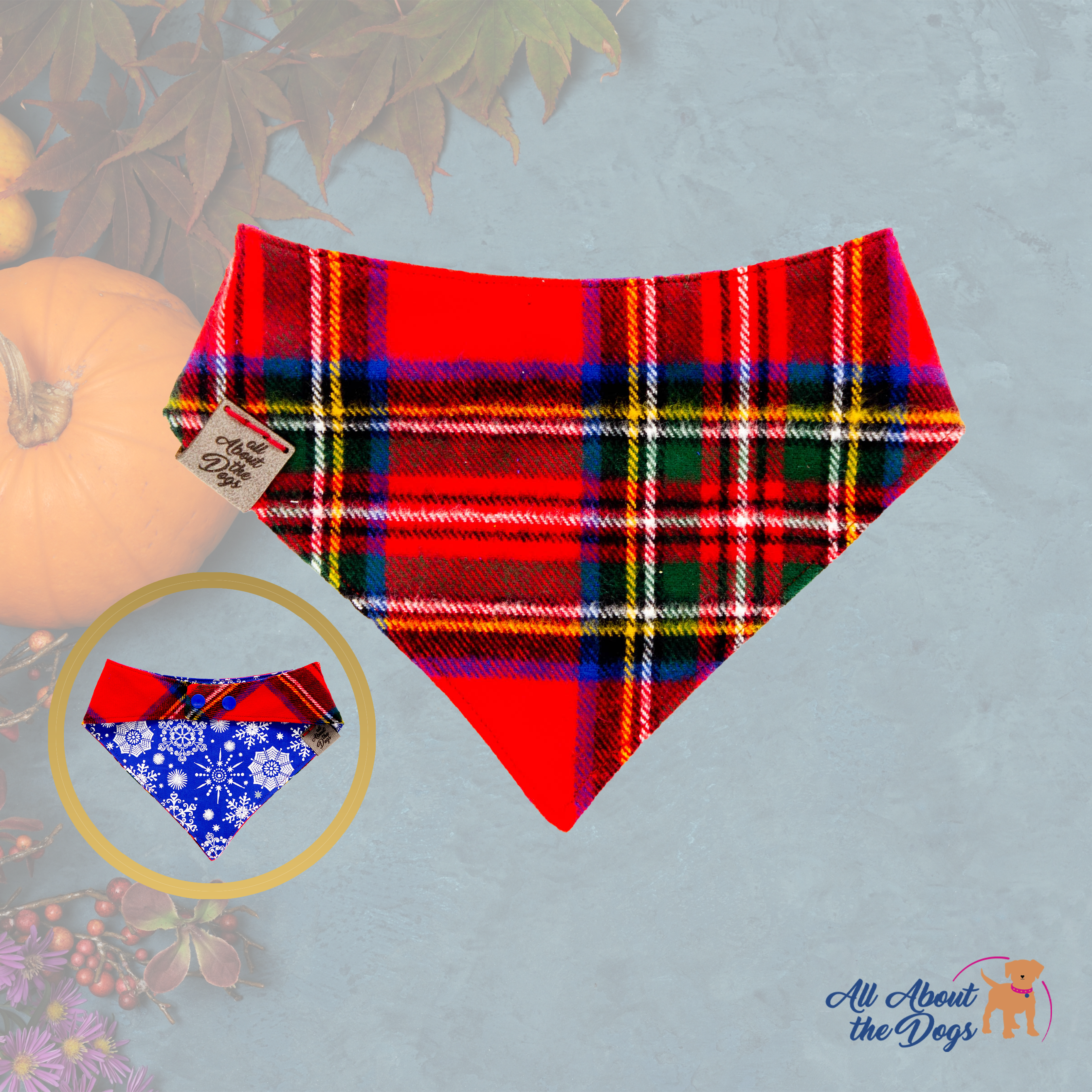 Blue Metallic Silver Snowflake