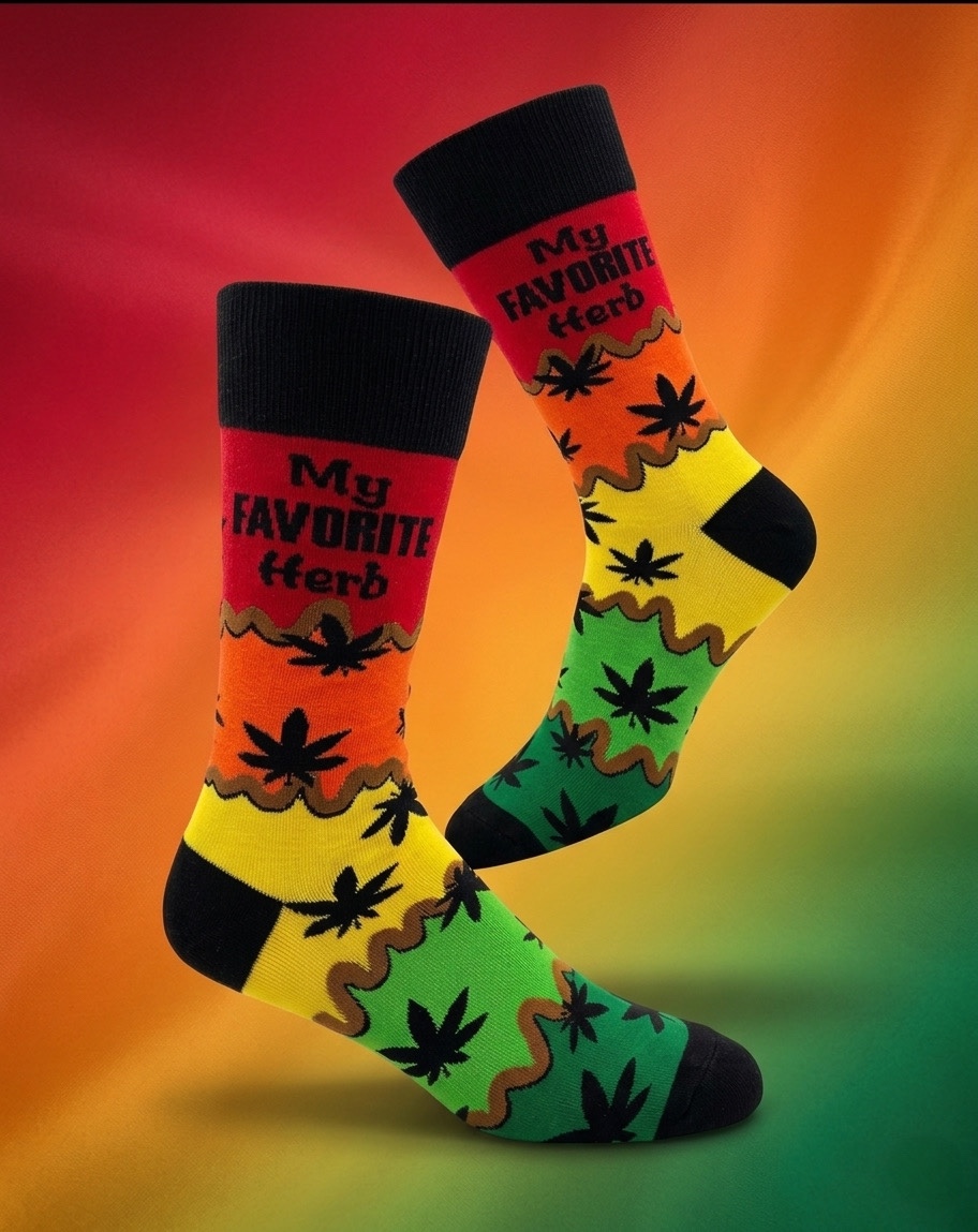 My Favorite Herb Men's Crew Socks Size 7-12