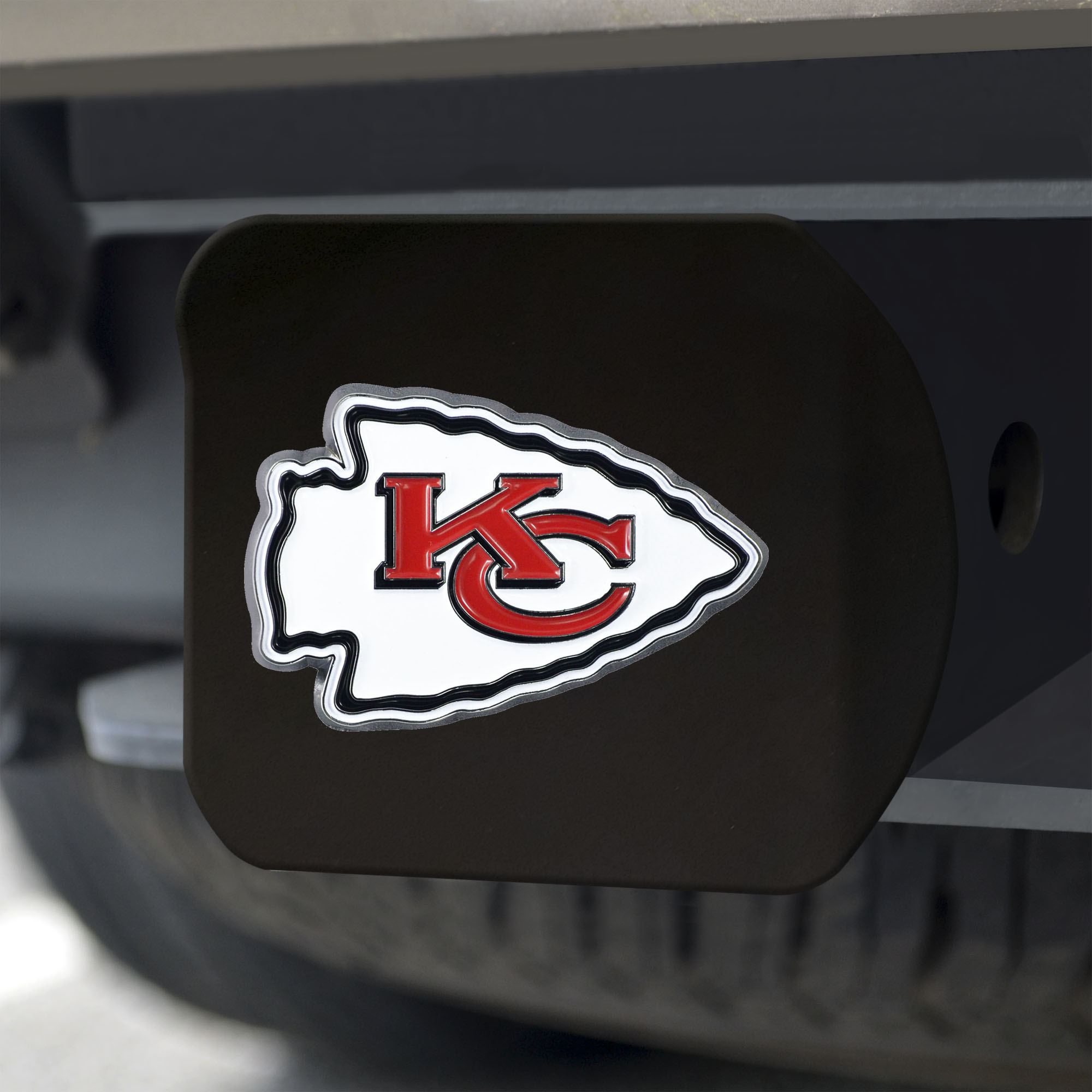 Kansas City Chiefs Black Chrome Hitch Cover