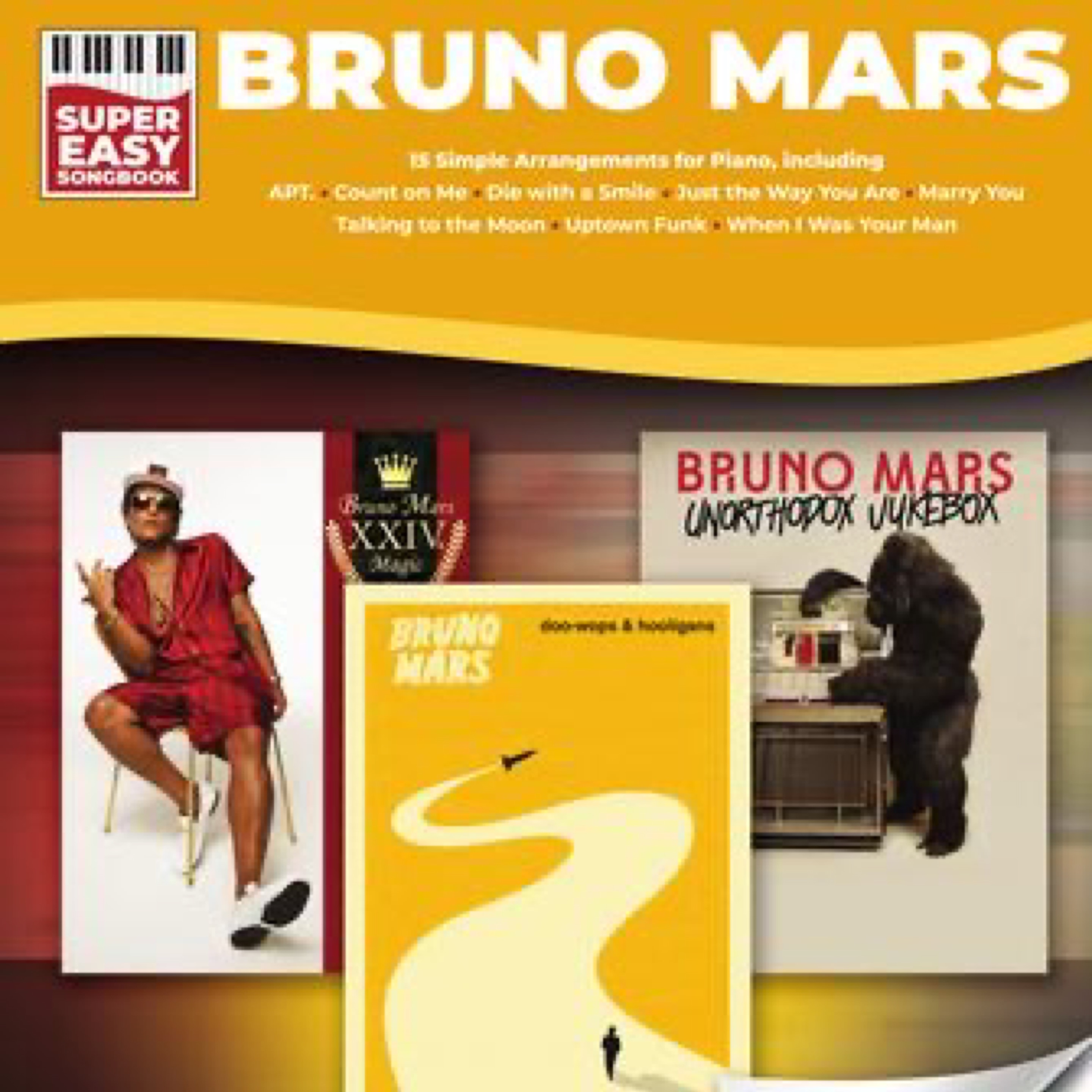 Bruno Mars - Super Easy Songbook: 15 Simple Arrangements for Piano With Lyrics