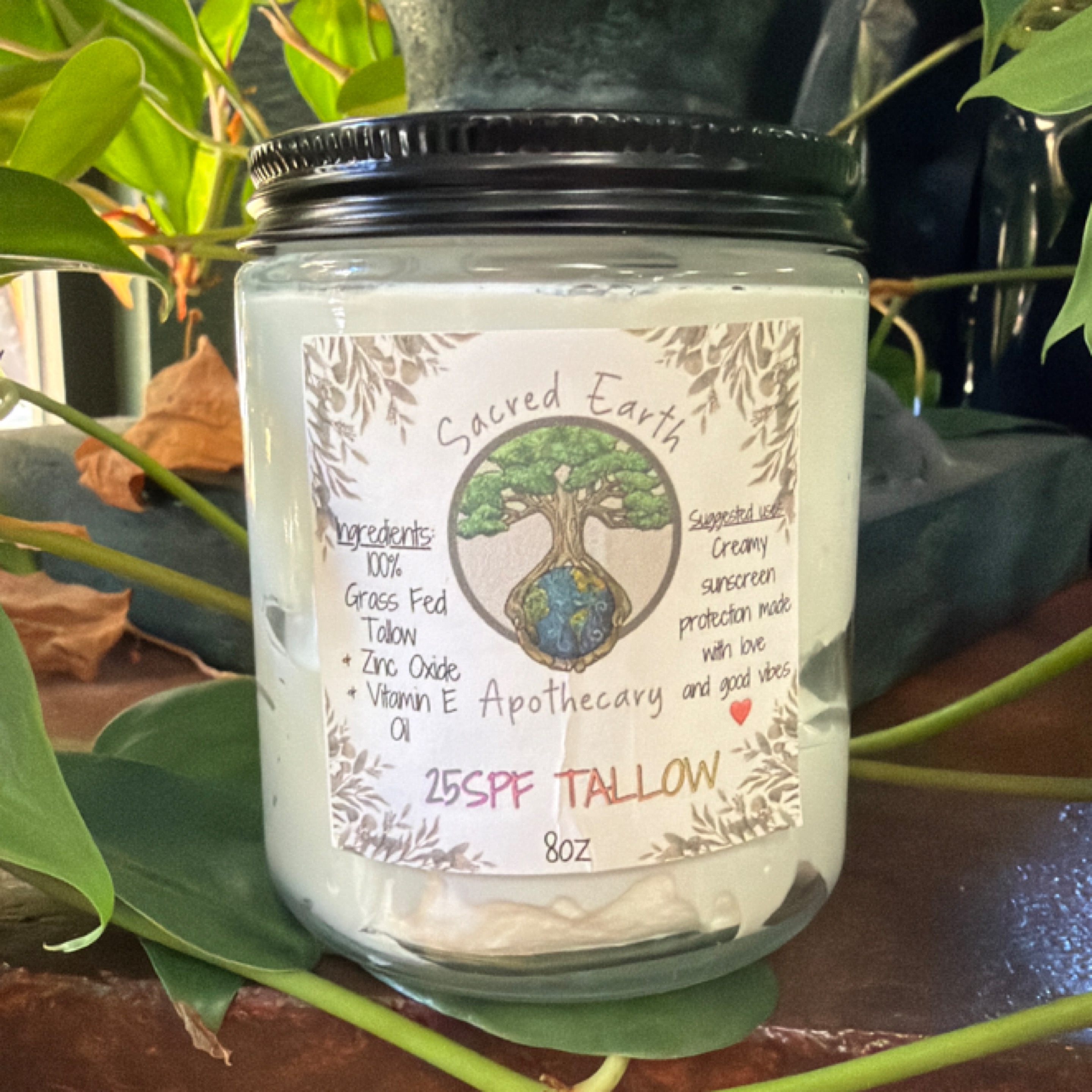 Sacred Earth Apothecary - 8oz 25 SPF Tallow 
