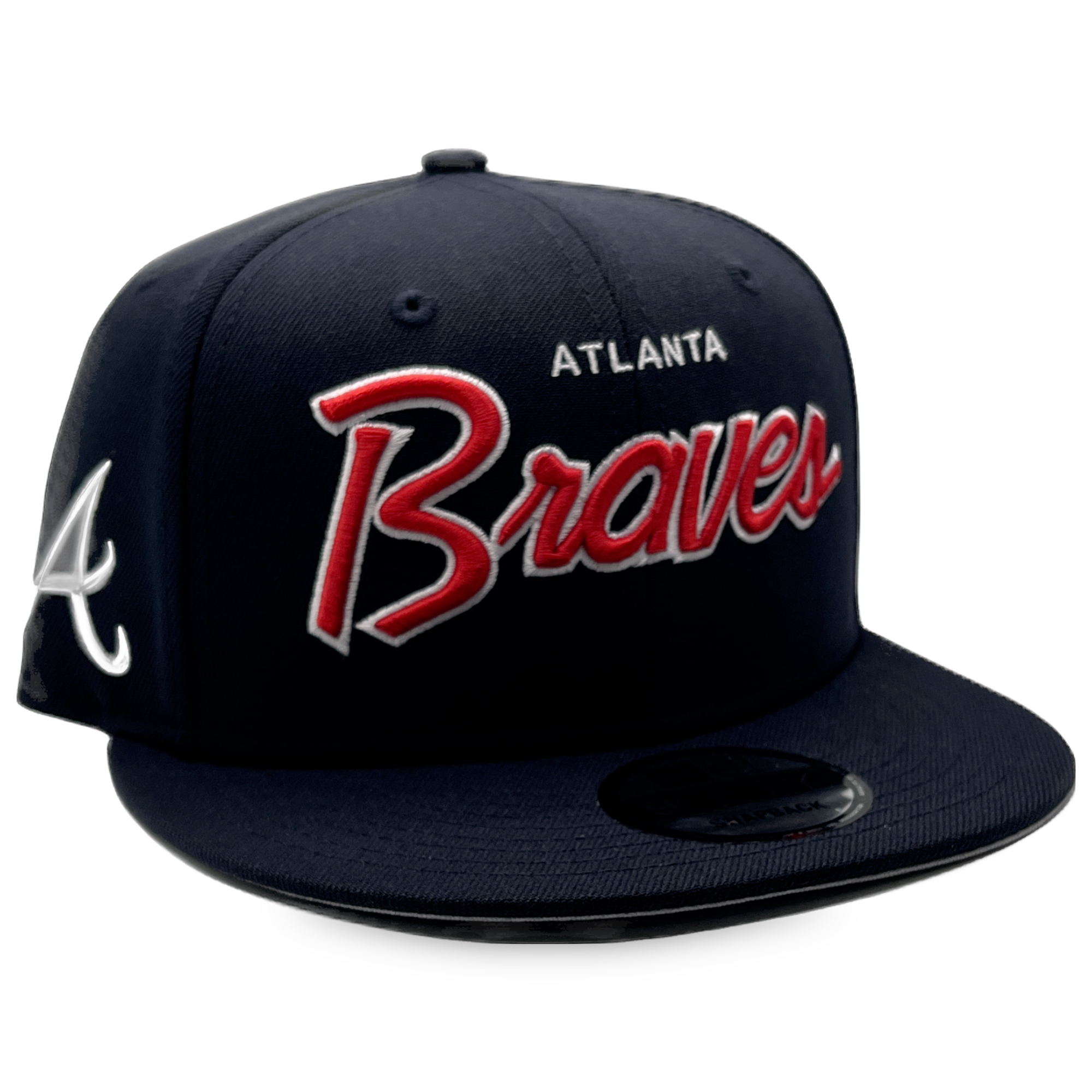 Atlanta Braves Navy Script New Era 9FIFTY Snapback Hat