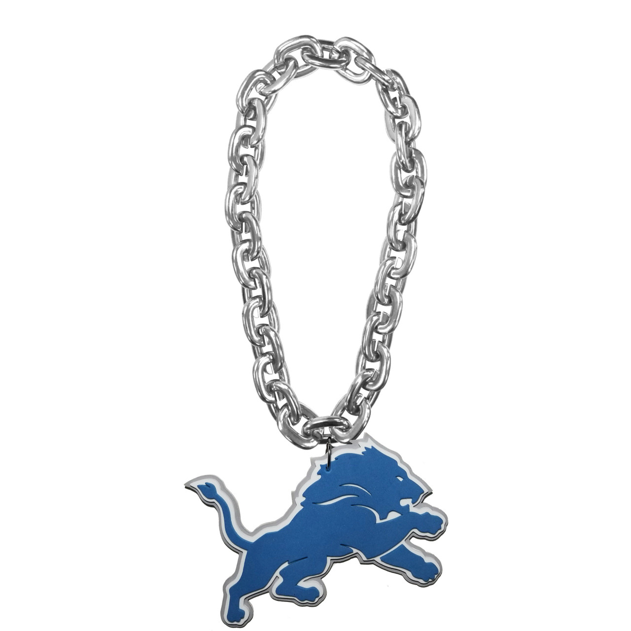 Detroit Lions Silver Fan Chain